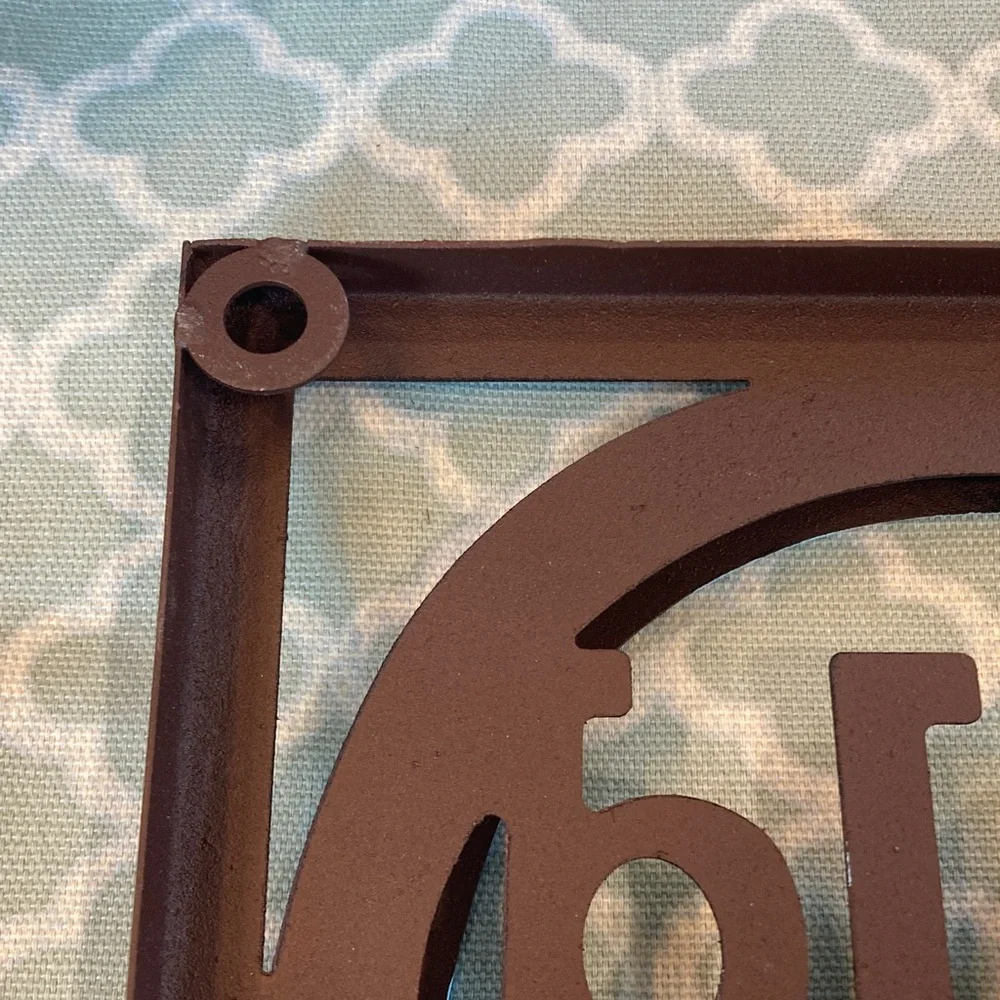 You Hold the Key to my Heart Metal Wall Sign Blue Brown